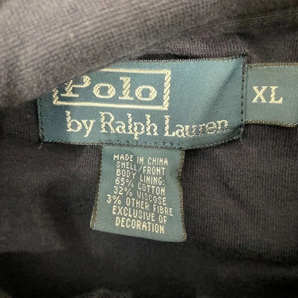 Polo Ralph Lauren Track Jacket Men XL Navy Mock Neck Full Zip